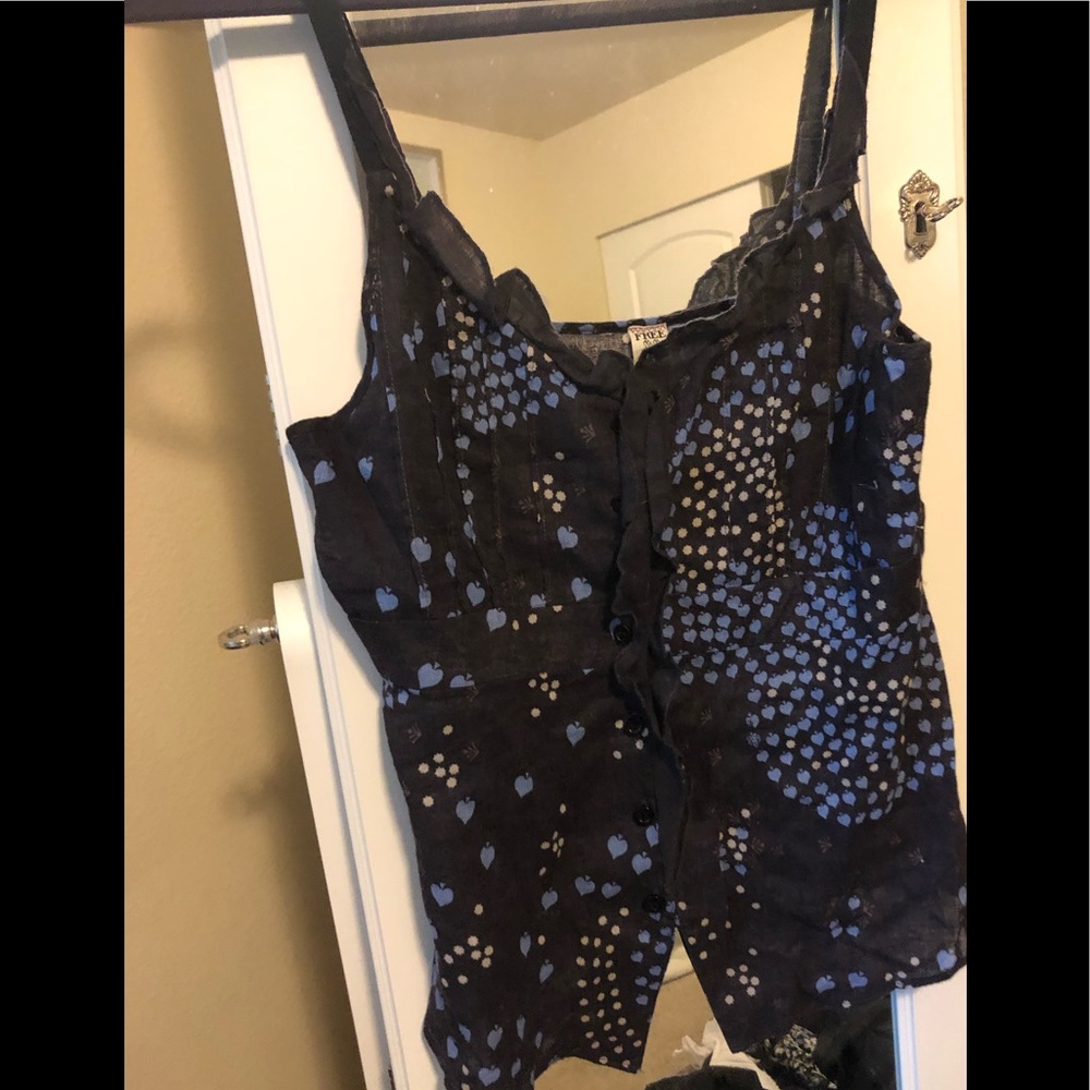 Two Free People Linen Tank Tops